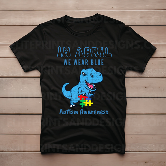 T-Rex Autism Awareness (Ready to Print Design)