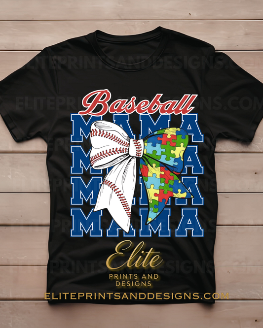 Baseball Mama Autism Awareness (Ready to Print Design)