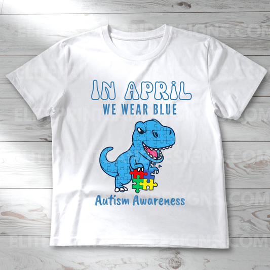 T-Rex Autism Awareness (Ready to Print Design)