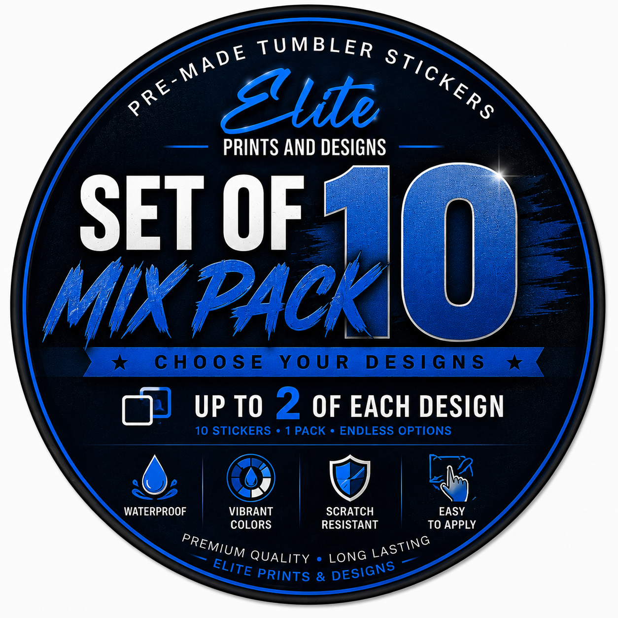 Premium UV DTF Cup Wrap Stickers MIX PACK