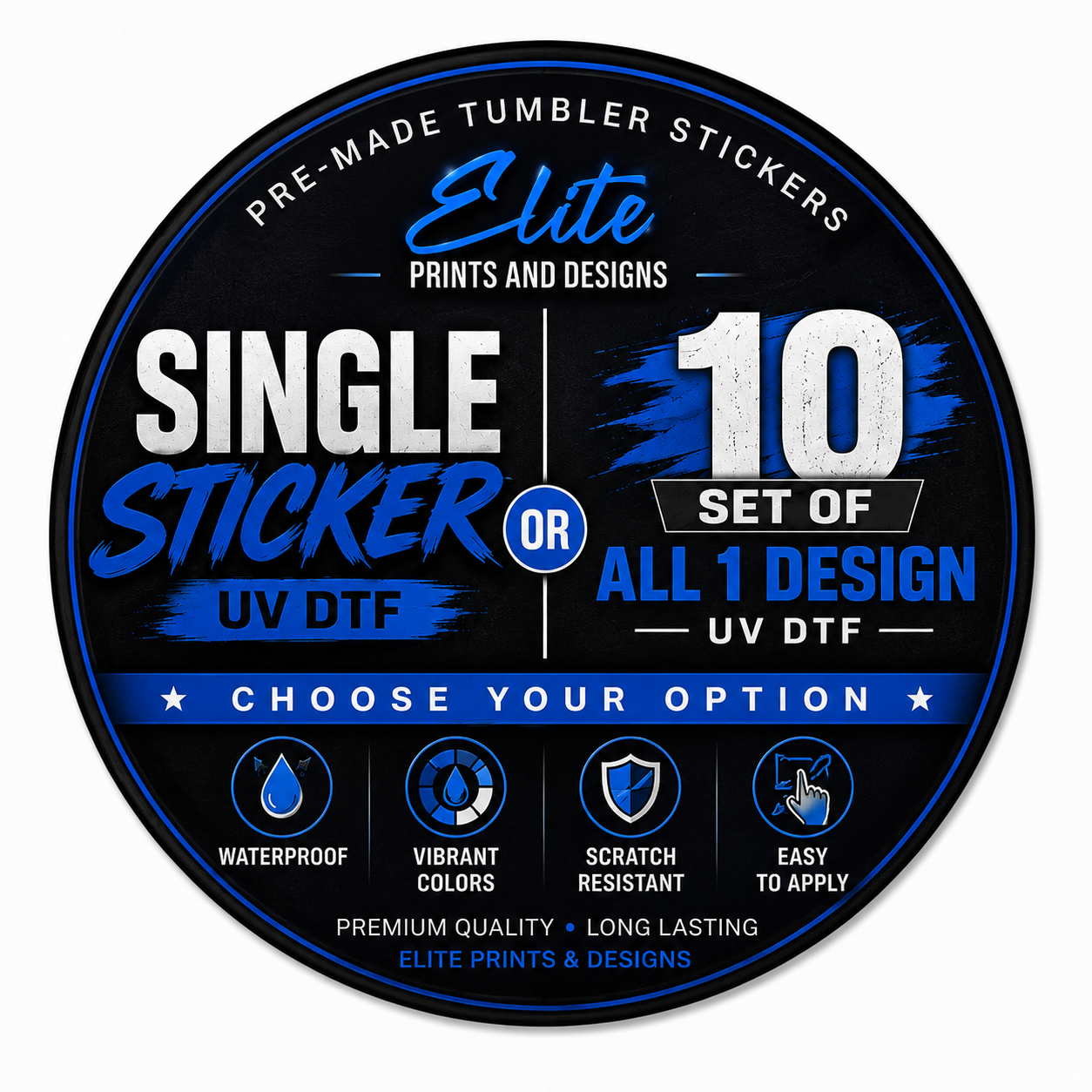 Premium UV DTF Cup Wrap Stickers
