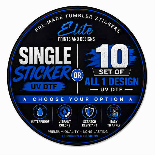 Premium UV DTF Cup Wrap Stickers